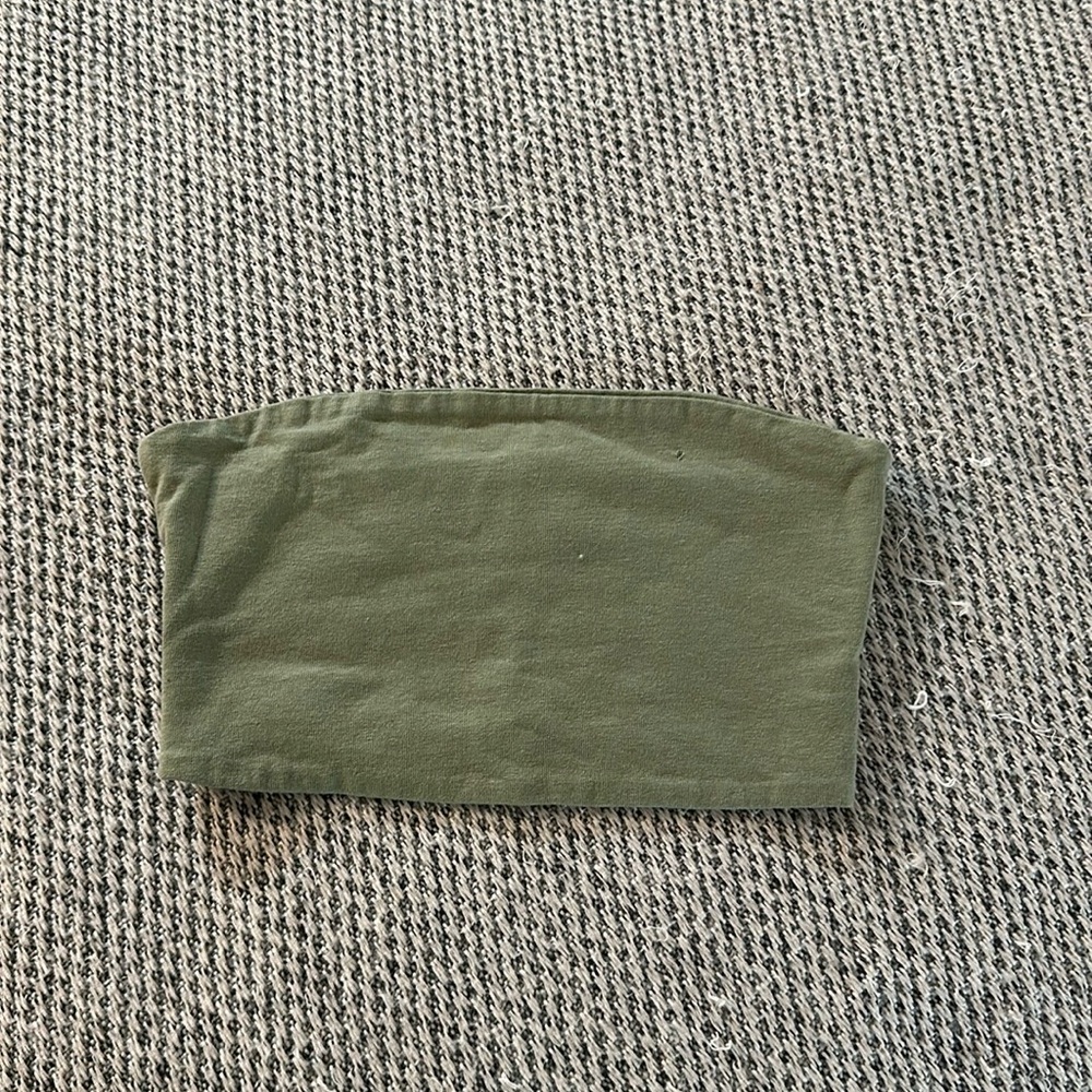 Sage green bando top